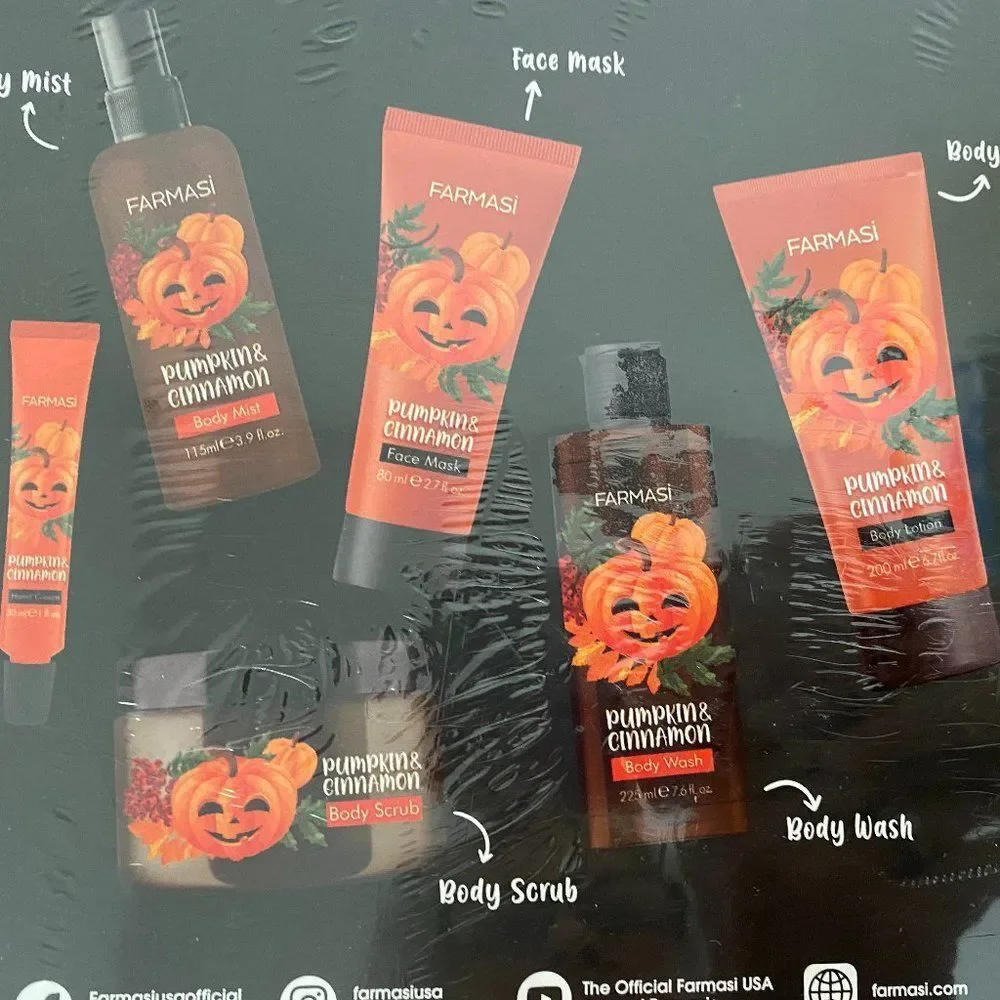 NWT Farmasi Bootiful Set Fall Sent Pumpkin & Cinnamon